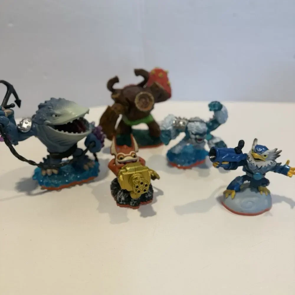 Skylanders Giants Lot of 5 Orange Base Series 2 Trigger Happy Thumpback Rex Gian